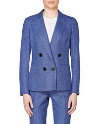 SUISTUDIO Joss Double Breasted Wool Blend Suit Jacket