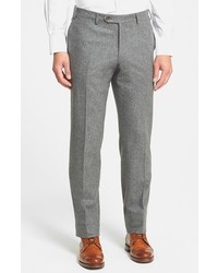 Canali Flat Front Wool Trousers