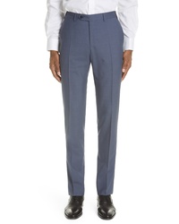Canali Milano Solid Wool Trousers