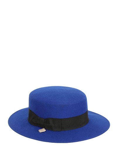 blue boater hat