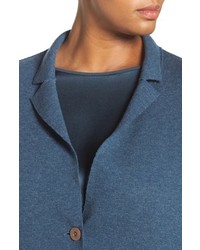 Eileen Fisher Plus Size Notch Collar Felted Merino Knit Jacket