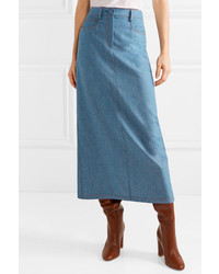 Agnona Wool And Cashmere Blend Midi Skirt