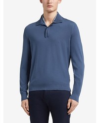 Ermenegildo Zegna Long Sleeved Wool Polo Shirt