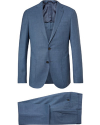 Hugo Boss Blue Nolton Slim Fit Virgin Wool Suit