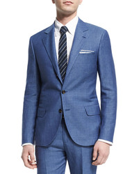 Brunello Cucinelli Linenwoolsilk Two Piece Suit Blue
