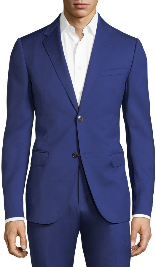 Gucci Solid Monaco Wool Two Piece Suit 