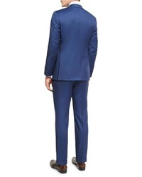 Ermenegildo Zegna Solid Wool Two Piece Suit Blue