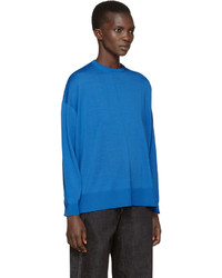 Enfold Blue Wool Pullover