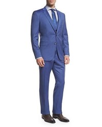 Blue Wool Three Piece Suit