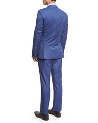 BOSS Wool Three Piece Suit Light Blue