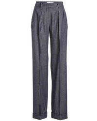 Max Mara High Waist Wool Pants With Pleats