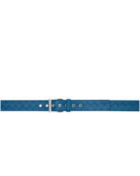 Bottega Veneta Blue Intrecciato Belt