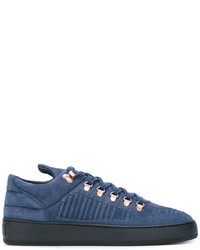 Blue Woven Leather Shoes