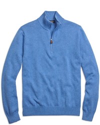 Blue Zip Neck Sweater