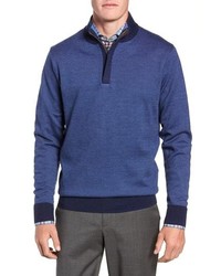 Peter Millar Birdseye Merino Wool Quarter Zip Sweater