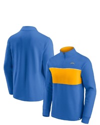 FANATICS Branded Powder Bluegold Los Angeles Chargers Block Party Quarter Zip Jacket At Nordstrom