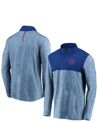 FANATICS Branded Royal Chicago Cubs Iconic Marble Clutch Half Zip Pullover Jacket At Nordstrom