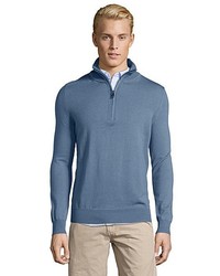 Burberry Brit Admiral Jersey Half Zip Pullover in Blue for Men