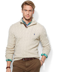 Polo Ralph Lauren Cable Knit Tussah Silk Sweater