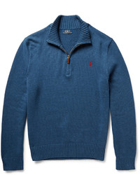 Polo Ralph Lauren Half Zip Knitted Cotton Sweater