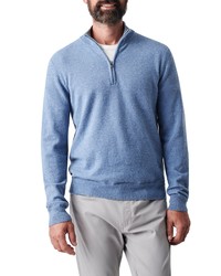 Faherty Jackson Quarter Zip Sweater In Blue Sky Heather At Nordstrom