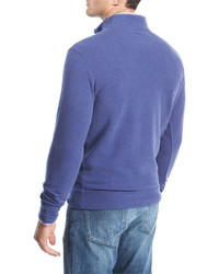 Peter Millar Melange Fleece Quarter Zip Sweatshirt