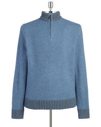 Black Brown 1826 Quarter Zip Pullover Sweater