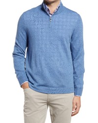 Nordstrom Shop Quarter Zip Lightweight Cashmere Sweater