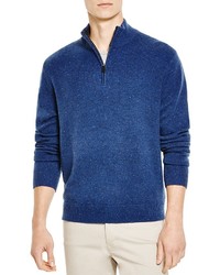 Bloomingdale's The Store At Mock Neck Quarter Zip Cashmere Sweater