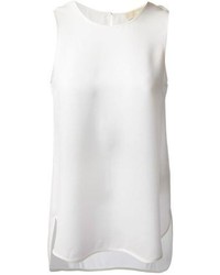 blusa blanca sin mangas