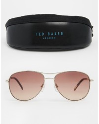 Ted Baker Carter Gold Aviator Sunglasses