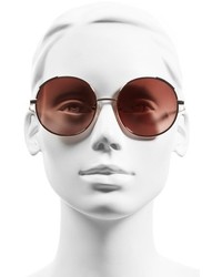 Chloé Chloe Nerine 56mm Round Sunglasses Light Gold Ivory