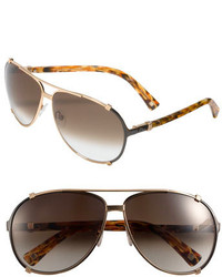 Christian Dior Dior Chicago 63mm Metal Aviator Sunglasses