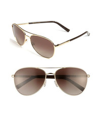 Dior Picadilly 2 59mm Polarized Metal Aviator Sunglasses Gold Brown One Size