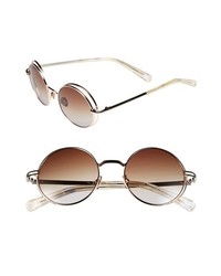 Elizabeth and James Hoyt 50mm Sunglasses Rose Gold Silver Brown One Size