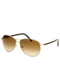 Fendi Aviator Gold Sunglasses