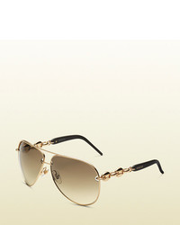 Gucci Copper Gold Aviator Sunglasses