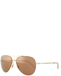 Gucci Sunsights Flash Lens Aviator Sunglasses Browngolden