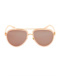 Linda Farrow 24ct Rose Gold Plated Sunglasses