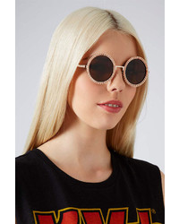 Topshop Pearl Round Sunglasses