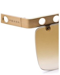 Prada Perforated Frame Sunglasses