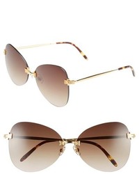 Wildfox Couture Wildfox Madame 65mm Rimless Butterfly Sunglasses