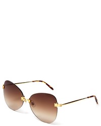 Wildfox Couture Wildfox Madame Rimless Oversized Sunglasses 61mm