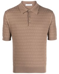 Cruciani Diamond Pattern Cotton Polo Shirt