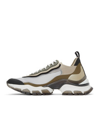 Moncler Beige And Khaki Leave No Trace Light Sneakers