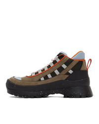 McQ Brown And Black Al 4 Hiking Boots
