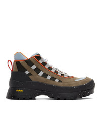 McQ Brown And Black Al 4 Hiking Boots