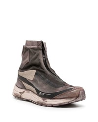 11 By Boris Bidjan Saberi Distressed Effect Panelled Ankle Boots