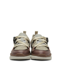 Chloé Grey And Brown Sonnie Sneakers