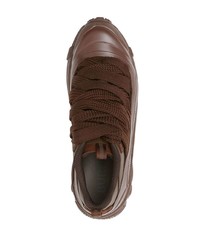 Burberry Lace Detail Leather Sneakers